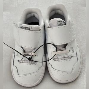 New Balance Kids 8 White Sneakers